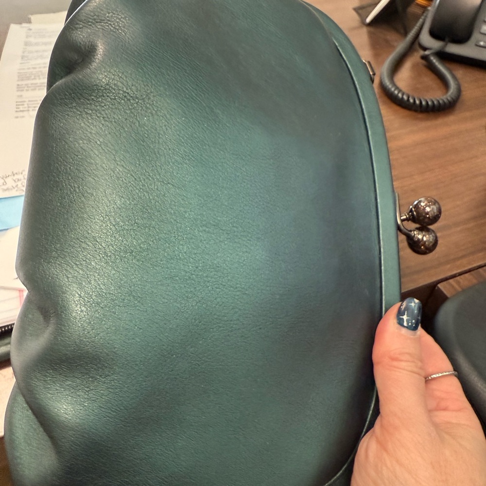 Coach Dark Green kisslock Bag - Picture 6 of 7